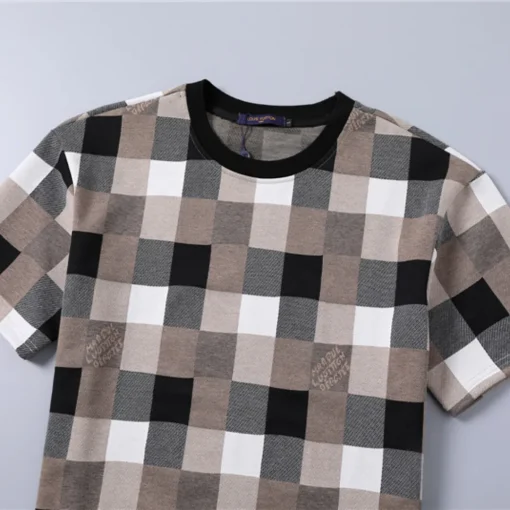 LOV Jacquard Damier Vintage T-Shirt - lov0000775 - Image 4