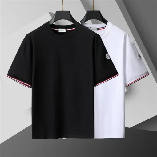 MC Tricolor Trimmed Cotton T-Shirt in Black - 103 - mc0000103 - Image 4
