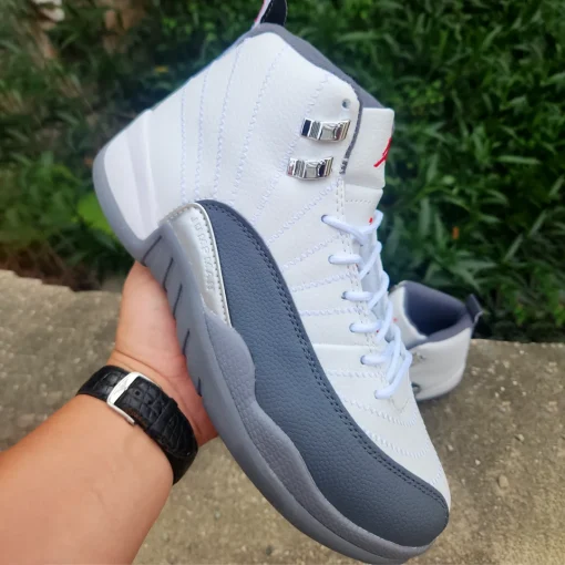 AJ 12 White Dark Grey Shoes Sneakers – nk0004486 - Image 4