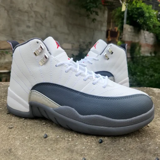 AJ 12 White Dark Grey Shoes Sneakers – nk0004486 - Image 5