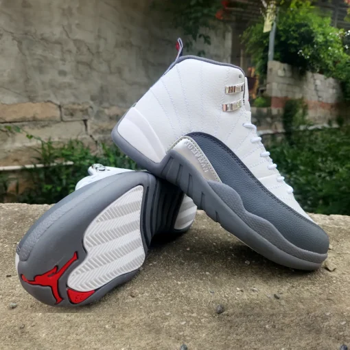 AJ 12 White Dark Grey Shoes Sneakers – nk0004486 - Image 6