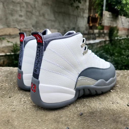 AJ 12 White Dark Grey Shoes Sneakers – nk0004486 - Image 7
