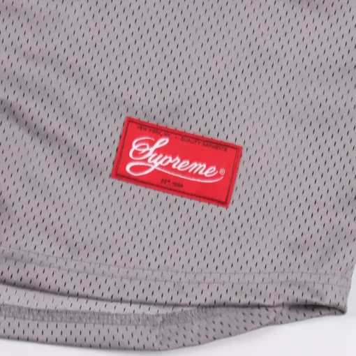 SUP Mesh Baseball Jersey T-Shirt in Grey - 504 - spm0000504 - Image 6
