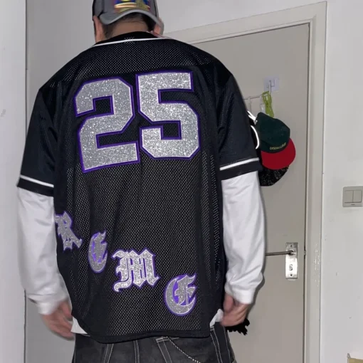 SUP Mesh Baseball Jersey T-Shirt in Black - 505 - spm0000505 - Image 10