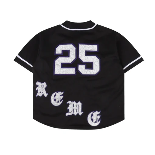 SUP Mesh Baseball Jersey T-Shirt in Black - 505 - spm0000505 - Image 2