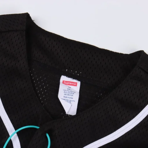 SUP Mesh Baseball Jersey T-Shirt in Black - 505 - spm0000505 - Image 3