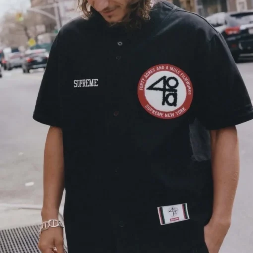 SUP Baseball Patch Jersey T-Shirt in Black - 508 - spm0000508 - Image 10