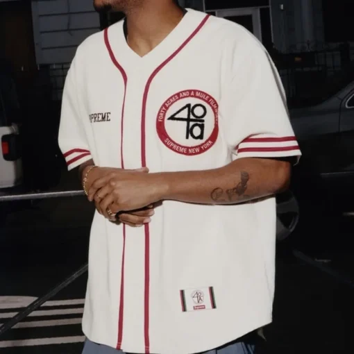 SUP Baseball Patch Jersey T-Shirt in White - 509 - spm0000509 - Image 10