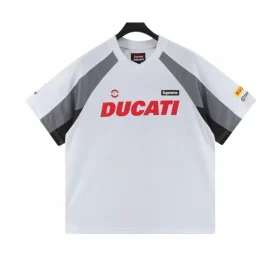 SUP x Ducati Racing Jersey T-Shirt in White - 510 - spm0000510