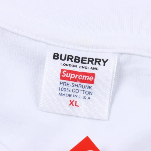 SUP x BUR Box Logo T-Shirt in White - 517 - spm0000517 - Image 4