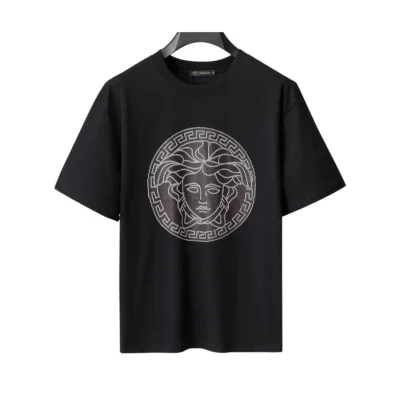 VS Medusa Head Cotton T-shirt in Black - vs0000081 - M