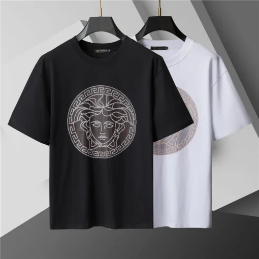 VS Medusa Head Cotton T-shirt in Black - vs0000081 - Image 4
