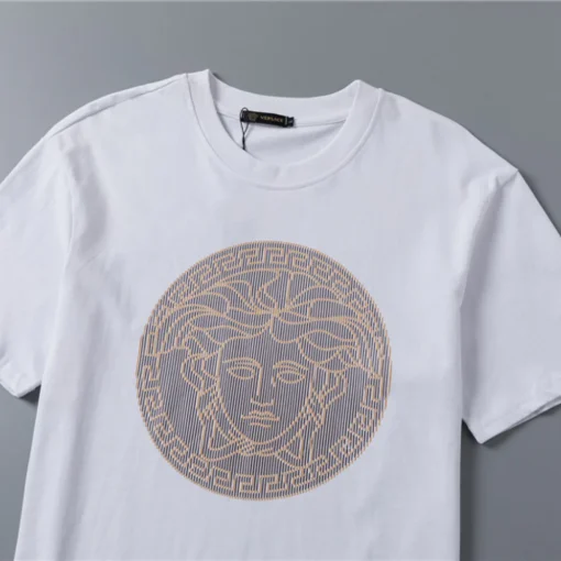 VS Medusa Head Cotton T-shirt in White - vs0000082 - Image 5