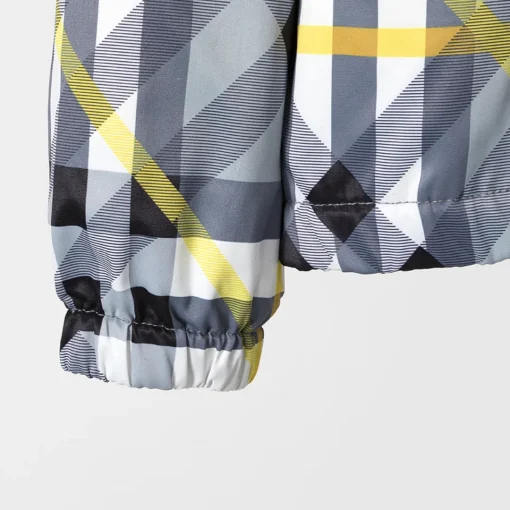 BUR Layered Check Gabardine Hooded Jacket - BUR0008 - Image 7