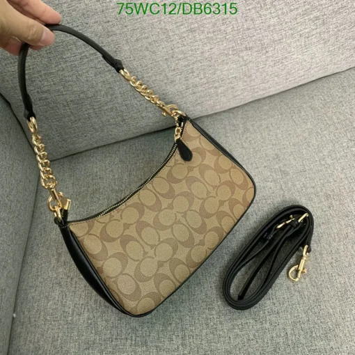 COH Teri Shoulder Bag In Beige Black - COH0013 - Image 3