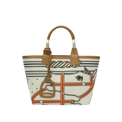 HM Steeple Printed Orange Bag - HM0003