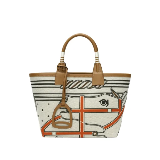 HM Steeple Printed Orange Bag - HM0003