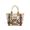 HM Steeple Printed Beige Brown Bag - HM0006