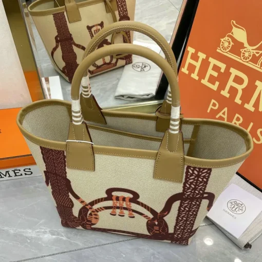 HM Steeple Printed Beige Brown Bag - HM0006 - Image 5