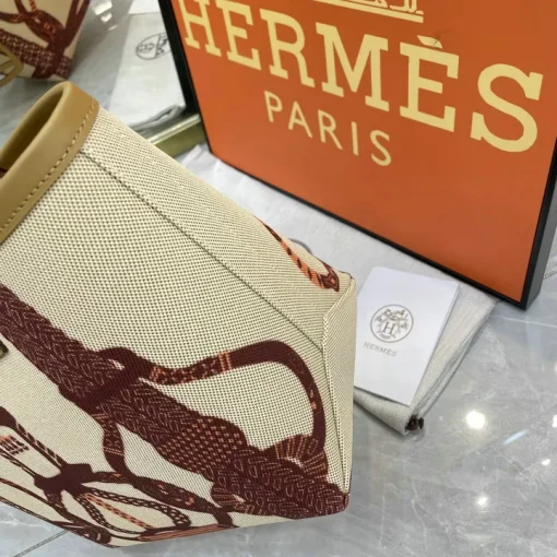 HM Steeple Printed Beige Brown Bag - HM0006 - Image 6