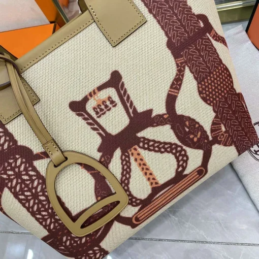 HM Steeple Printed Beige Brown Bag - HM0006 - Image 10