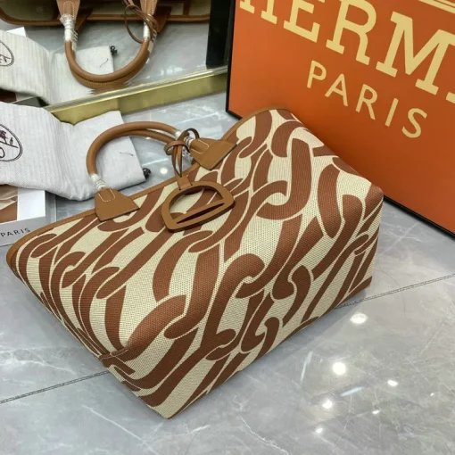 HM Steeple Printed Brown Bag - HM0007 - Image 6