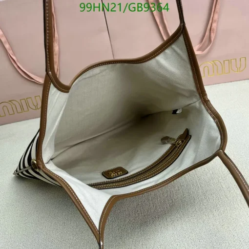 MM Ivy Striped Tote Bag in Black - MM0011 - Image 5