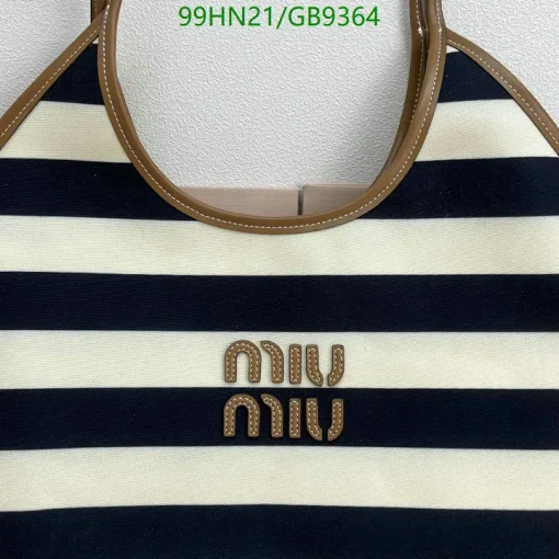 MM Ivy Striped Tote Bag in Black - MM0011 - Image 7