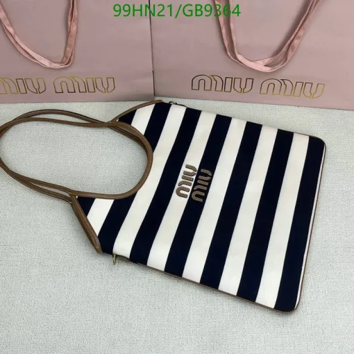 MM Ivy Striped Tote Bag in Black - MM0011 - Image 8