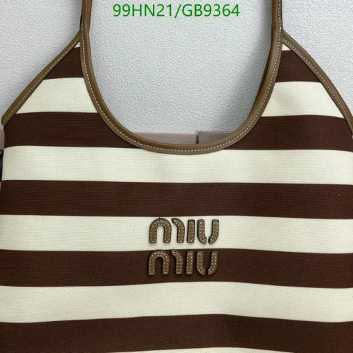 MM Ivy Striped Tote Bag in Brown - MM0012 - Image 10