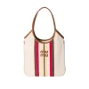 MM Ivy Striped Tote Bag in Red - MM0013