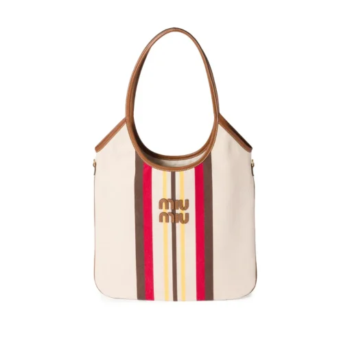 MM Ivy Striped Tote Bag in Red - MM0013