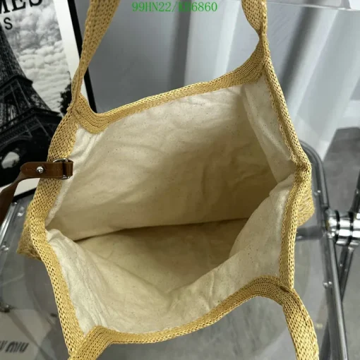 MM Ivy Raffia-Effect Linen Bag Natural - MM0014 - Image 10