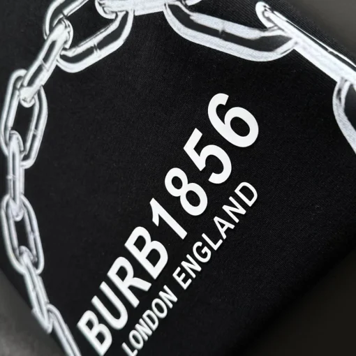 BUR Black Logo-Print Cotton T-Shirt - BUR0011 - Image 6