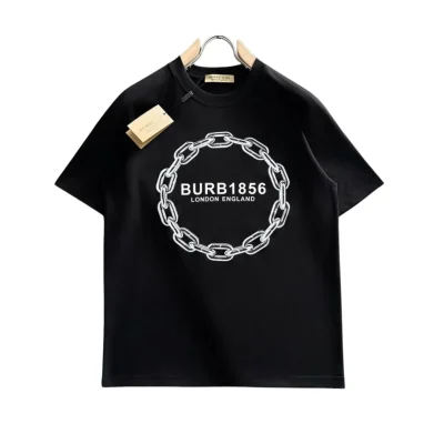 BUR Black Logo-Print Cotton T-Shirt - BUR0011 - M