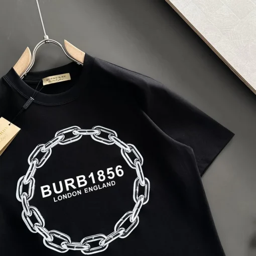 BUR Black Logo-Print Cotton T-Shirt - BUR0011 - Image 4