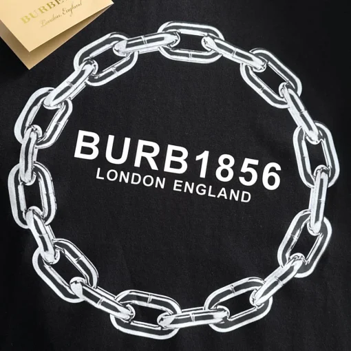 BUR Black Logo-Print Cotton T-Shirt - BUR0011 - Image 5