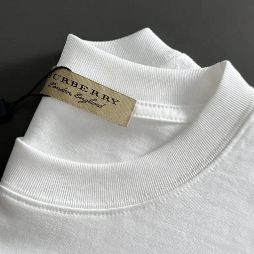 BUR White Logo-Print Cotton T-Shirt - BUR0012 - Image 8