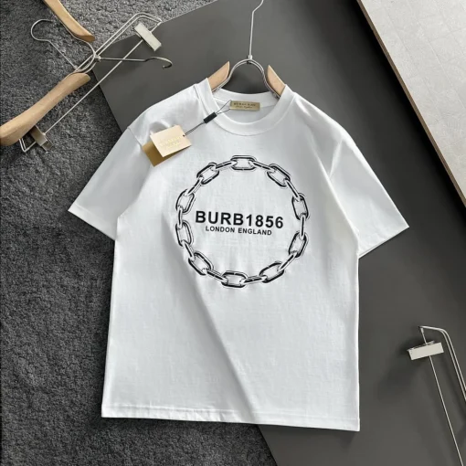 BUR White Logo-Print Cotton T-Shirt - BUR0012 - Image 2