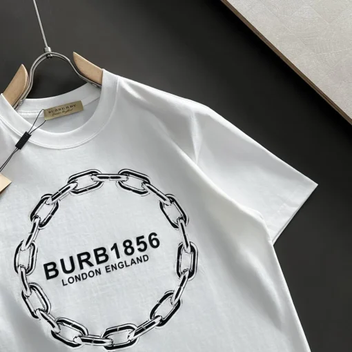 BUR White Logo-Print Cotton T-Shirt - BUR0012 - Image 4