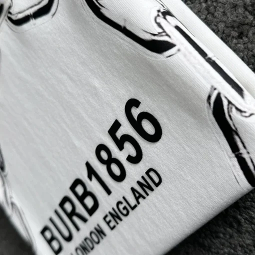 BUR White Logo-Print Cotton T-Shirt - BUR0012 - Image 7