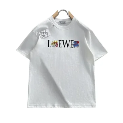 LW White Logo-Print Cotton T-Shirt - LW0005 - M
