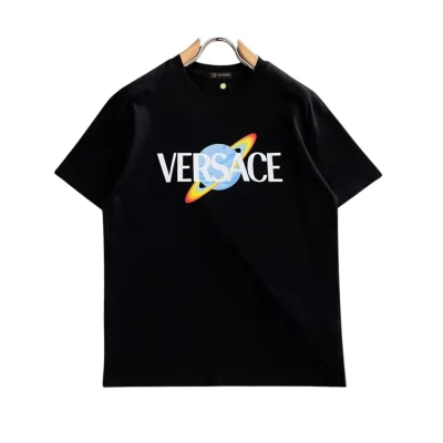 VS Black Logo-Print Cotton T-Shirt - VS0007 - M