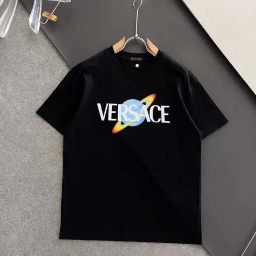 VS Black Logo-Print Cotton T-Shirt - VS0007 - Image 2