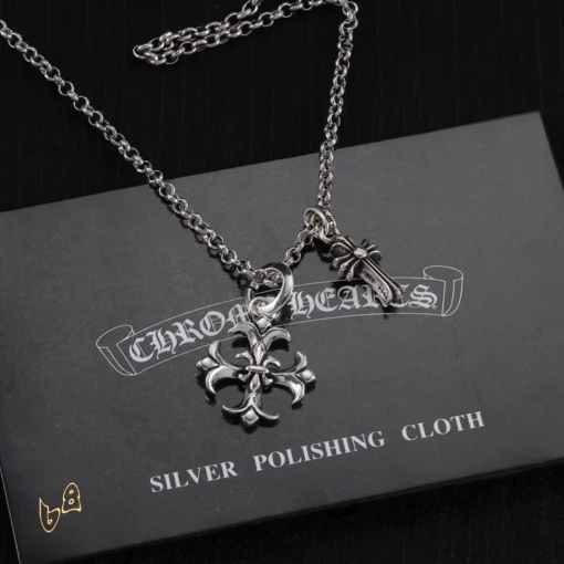 CH Cross Pendant Necklace - CH0010 - Image 2