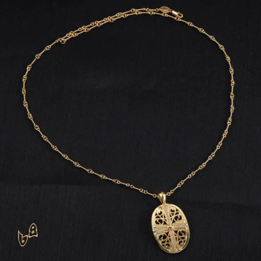CH Oval Pendant Necklace - CH0012 - Image 4
