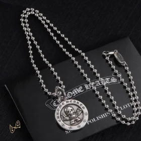 CH Round Bead Skull Doll Necklace - CH0013