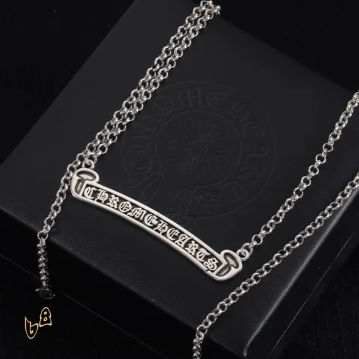 CH Scroll Label Chain Necklace - CH0019 - Image 6