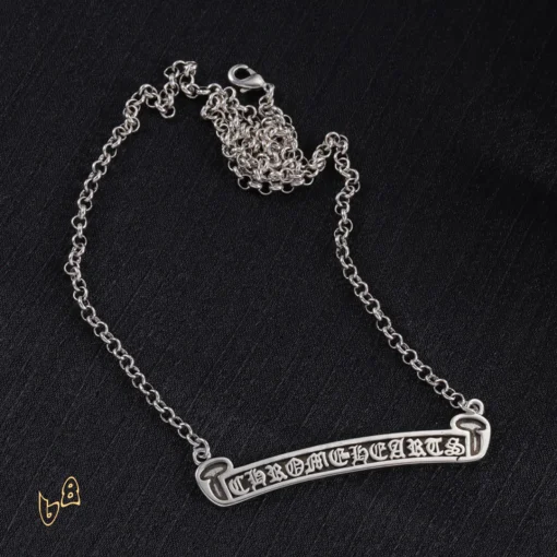 CH Scroll Label Chain Necklace - CH0019 - Image 5
