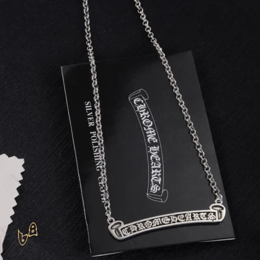 CH Scroll Label Chain Necklace - CH0019 - Image 4